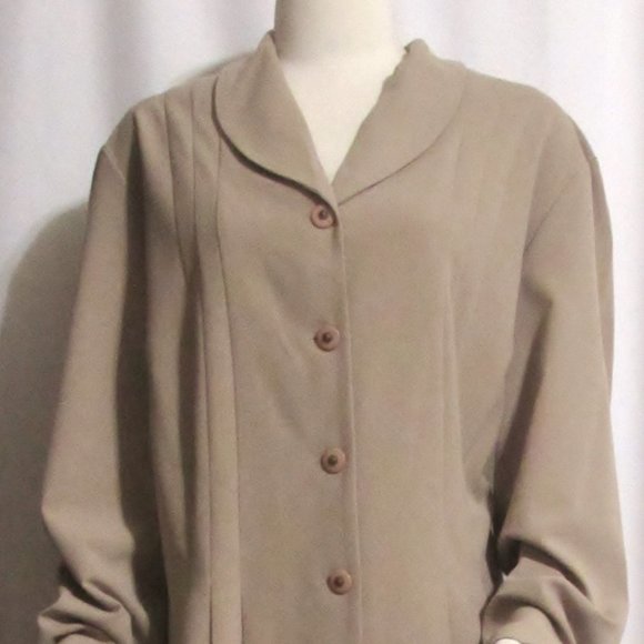 Womens Ladies Plus DANNY & NICOLE Biege Jacket & Pants Suit 22W 22 Woman - Picture 1 of 11